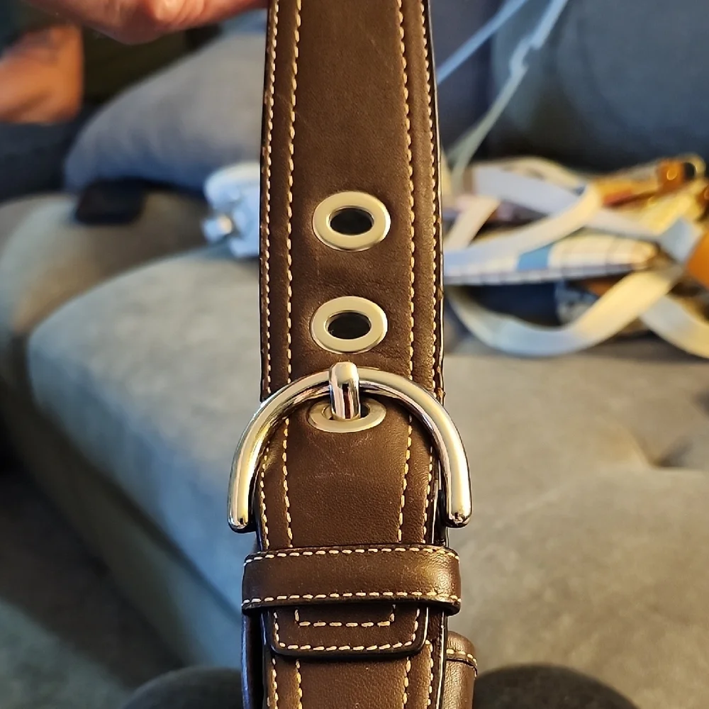 Coach Chocolate Leather Shoulder Bag - Picture 5 of 11